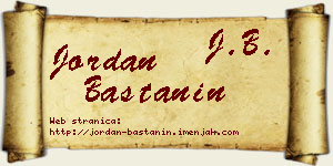Jordan Baštanin vizit kartica